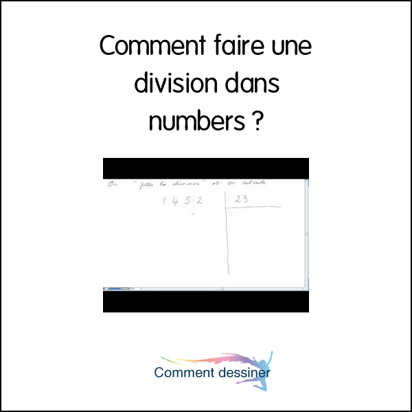 Comment faire une division dans numbers